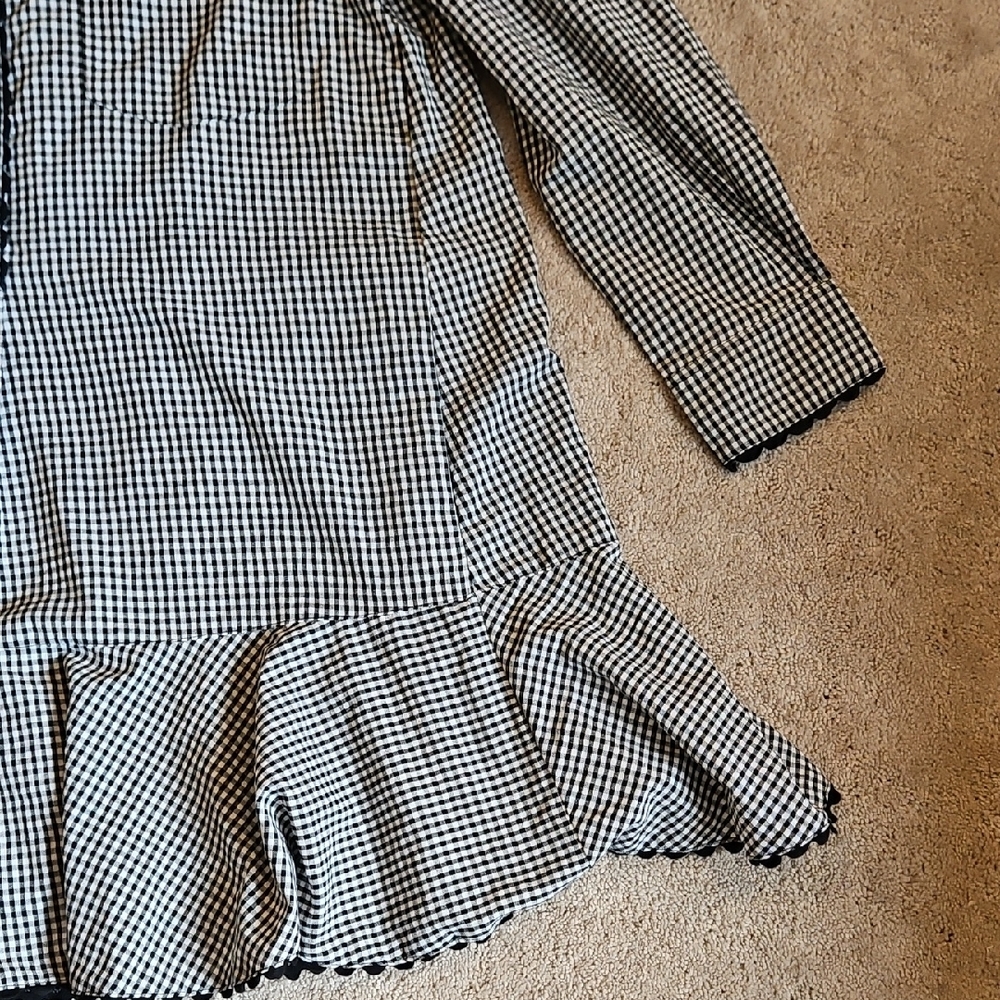 Tuckernuck Cotton and Hemp Black and White Gingham Dress - Picture 4 of 16